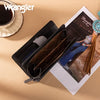 Wrangler Western Floral Tooled RFID Wallet -Black